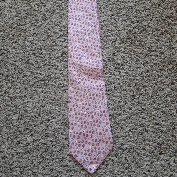 Salvatore Ferragamo Silk Tie - Pink Seashells - Made in Italy